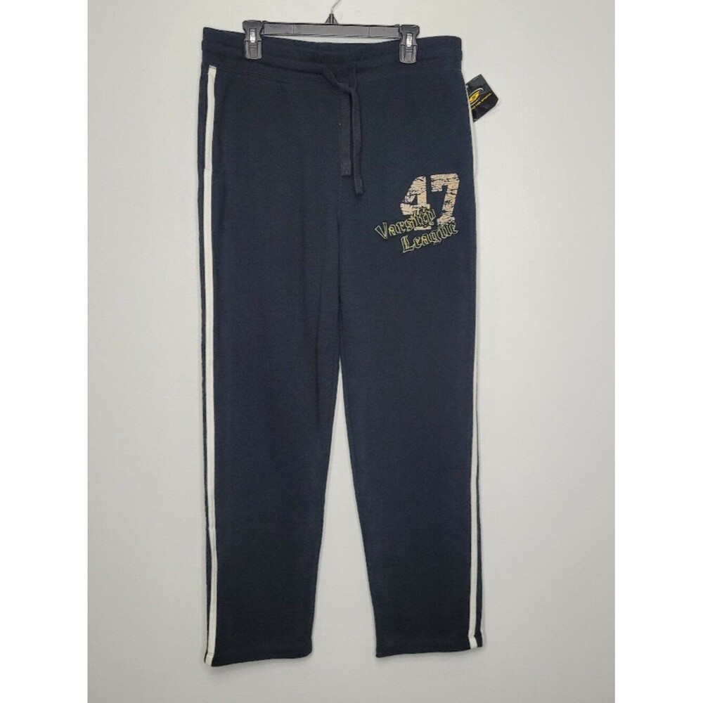 Y2k Simply for Sport navy blue white pull on varsity casual track pants NWT M